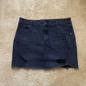 Wild Fable black denim mini skirt